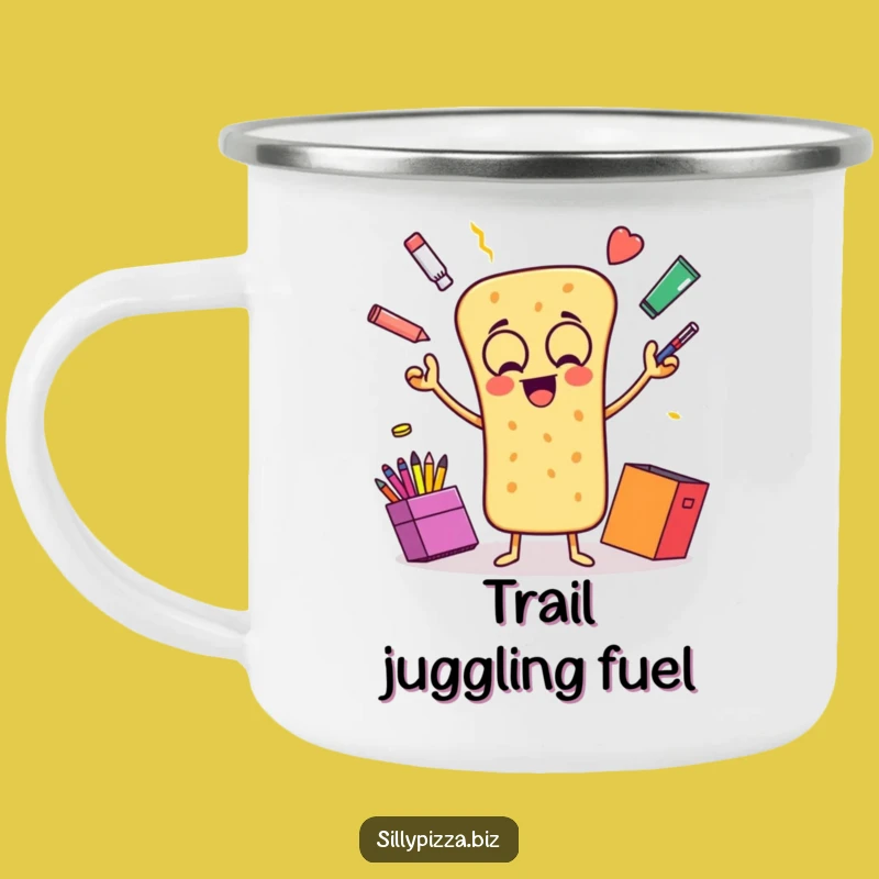 Durable Breadstick Juggling Camping Mug, Funny Outdoor Coffee Cup