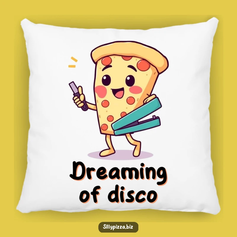 Comfy Pizza Dance Pillow, Funny Cartoon Accent Pillow for Couch