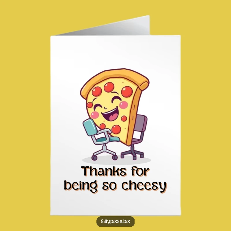 Funny Printable Thank You Card: Pizza Office Mishap, Humorous Free Downloadable Gift